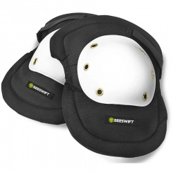 Beeswift BBKP02 Riveted Cap Knee Pads White / Black